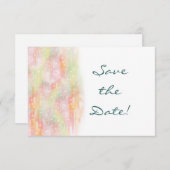 Schattigee Waterverf Hearts Wedding Save the Date (Voorkant / Achterkant)