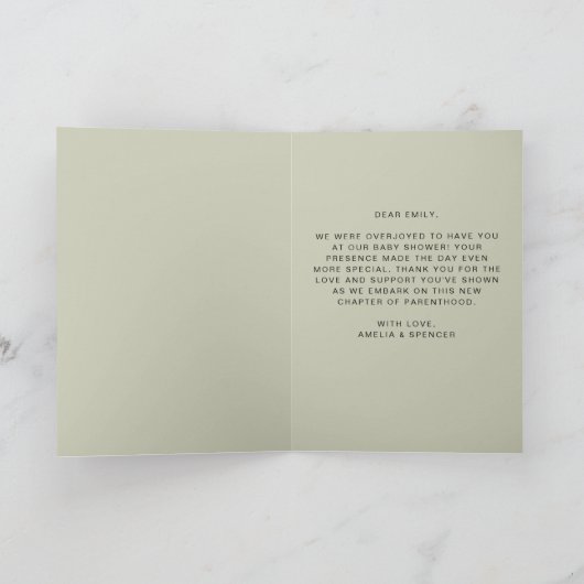 Schattigee Waterverf Hedgehog Baby shower Dank u Kaart (Binnen)