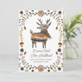 Schattigee Waterverf Herten Gebreide Trui Zwanger Aankondiging (Staand voorkant)