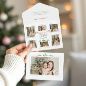 Schattigee Waterverf Holly Merry Christmas Multi F All In One Uitnodiging