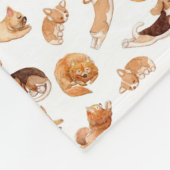 Schattigee Waterverf honden geïllustreerd patroon Fleece Deken (Hoek)