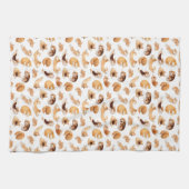 Schattigee Waterverf honden geïllustreerd patroon Theedoek (Horizontaal)