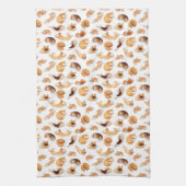 Schattigee Waterverf honden geïllustreerd patroon Theedoek (Verticaal)