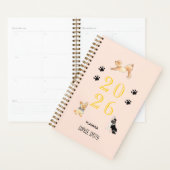 Schattigee waterverf honden Roze 2025 Planner (Display)