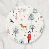 Schattigee Waterverf Hondenharige en Bright Christ Bedankjes Labels (Achterkant)