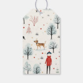 Schattigee Waterverf Hondenharige en Bright Christ Cadeaulabel (Achterkant)