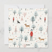 Schattigee Waterverf Hondenharige en Bright Christ Feestdagenkaart (Achterkant)