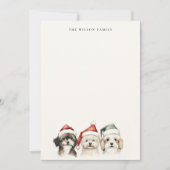 Schattigee Waterverf Hondenharige en Bright Christ Notitiekaartje (Voorkant)