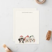 Schattigee Waterverf Hondenharige en Bright Christ Notitiekaartje (Voorkant / Achterkant in situ)