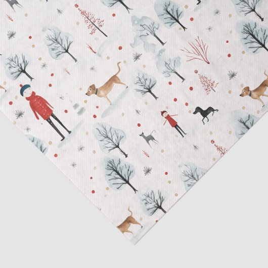 Schattigee Waterverf Hondenharige en Bright Christ Tissuepapier (Detail)