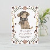 Schattigee Waterverf Hondenzwangerschap Aankondiging (Staand voorkant)