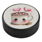 Schattigee Waterverf Hot Chocolate Mok Hockey Puck (3/4)