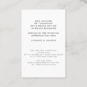 Schattigee Waterverf Huisdieren Kattenhuis Sitter  Visitekaartje (Achterkant)