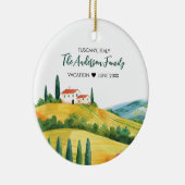 Schattigee Waterverf Illustratie van Toscane Itali Keramisch Ornament (Rechts)