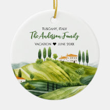 Schattigee Waterverf Illustratie van Toscane Itali