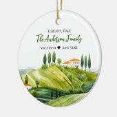 Schattigee Waterverf Illustratie van Toscane Itali Keramisch Ornament (Links)