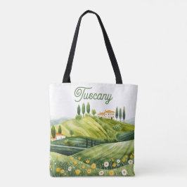 Schattigee Waterverf Illustratie van Toscane Itali Tote Bag