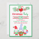 Schattigee Waterverf kabouters feestelijk kerstfee Kaart (Voorkant)