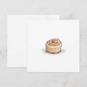 Schattigee Waterverf kaneelrol Feestdagenkaart (Voorkant / Achterkant)