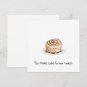  Schattigee Waterverf kaneelrol Feestdagenkaart (Voorkant / Achterkant)