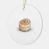 Schattigee Waterverf kaneelrol Keramisch Ornament (Links)