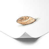 Schattigee Waterverf kaneelrol Poster (Hoek)