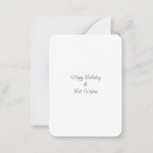 Schattigee Waterverf Kat met Bloemen Notitiekaartje (Achterkant)