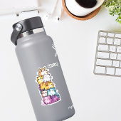 Schattigee Waterverf Katten, Cat Lady, Minimalisti Sticker