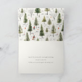 Schattigee Waterverf Katten Furry en Bright Christ Feestdagen Kaart (Binnen)