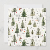 Schattigee Waterverf Katten Furry en Bright Christ Feestdagenkaart (Achterkant)