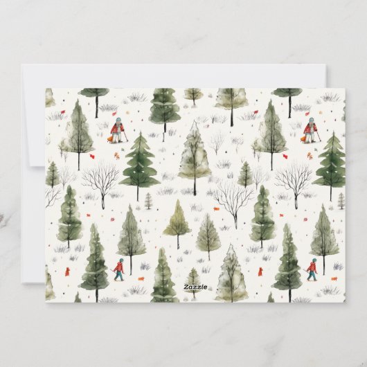 Schattigee Waterverf Katten Furry en Bright Christ Feestdagenkaart (Achterkant)