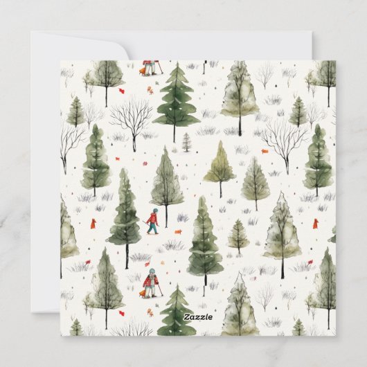 Schattigee Waterverf Katten Furry en Bright Christ Feestdagenkaart (Achterkant)