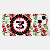 Schattigee Waterverf Kersenpatroon gepersonaliseer Case-Mate iPhone Case (Achterkant (horizontaal))