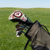 Schattigee Waterverf Kersenpatroon gepersonaliseer Golfheadcover (Insitu)