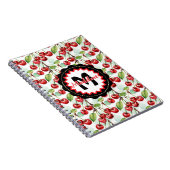 Schattigee Waterverf Kersenpatroon gepersonaliseer Notitieboek (Rechterzijde)