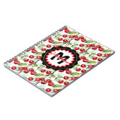 Schattigee Waterverf Kersenpatroon gepersonaliseer Notitieboek (Linkerzijde)