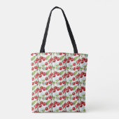 Schattigee Waterverf Kersenpatroon gepersonaliseer Tote Bag (Achterkant)