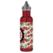 Schattigee Waterverf Kersenpatroon gepersonaliseer Waterfles (Rechts)