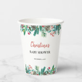 Schattigee Waterverf Kerst Baby shower Papieren Bekers (Voorkant)