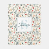 Schattigee Waterverf Kerst Esthetische Greenery Fleece Deken (Voorkant)