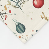 Schattigee Waterverf Kerst Esthetische Greenery Fleece Deken (Hoek)