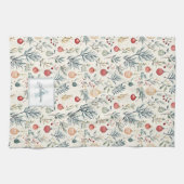 Schattigee Waterverf Kerst Esthetische Greenery Theedoek (Horizontaal)