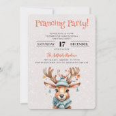 Schattigee Waterverf Kerst Rendieren Vakantie Part Kaart (Voorkant)