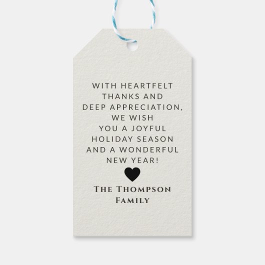 Schattigee Waterverf Kerstman gepersonaliseerde ke Cadeaulabel (Achterkant)