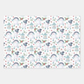 Schattigee Waterverf Kerstmis Sneeuwman Gnome Uil Inpakpapier Vel (Voorkant)