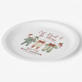 Schattigee Waterverf kerstvakantie Baby shower Papieren Bordje (Gekanteld)