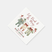 Schattigee Waterverf kerstvakantie Baby shower Servet (Hoek)