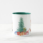 Schattigee Waterverf kitten cat kerstfeest C Mok (Midden)