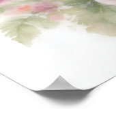 Schattigee Waterverf Kitten met Floral Poster (Hoek)