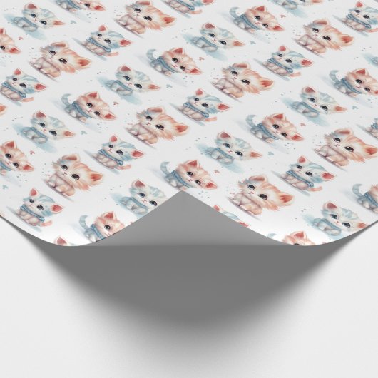 SCHATTIGEE WATERVERF KITTENS - CADEAUPAPIER (Hoek)